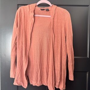 Tahari Linen Open Front Sweater